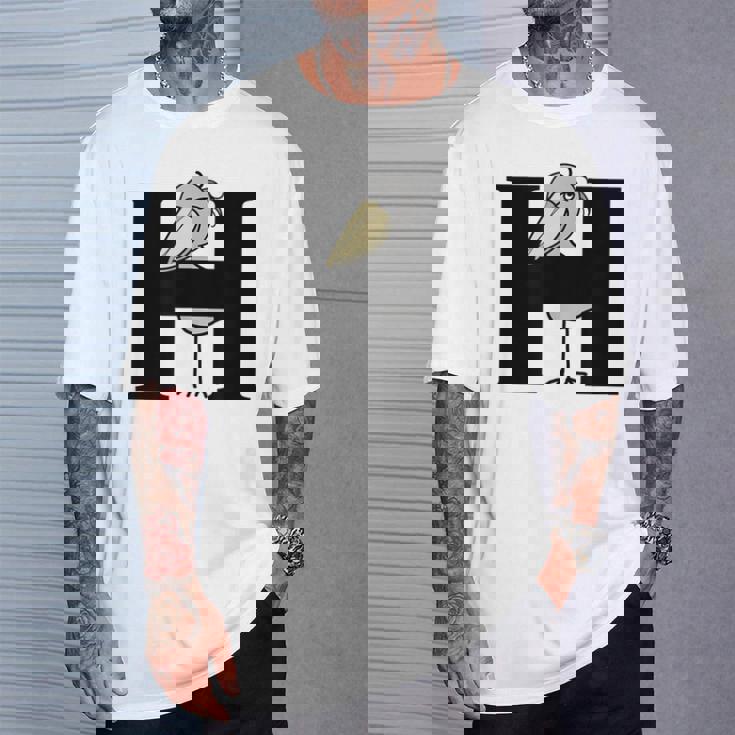 みんな大好きハシビロコウ 動かない鳥 はしび郎クラブ Hアルファベット ロゴ Tシャツ 彼への贈り物