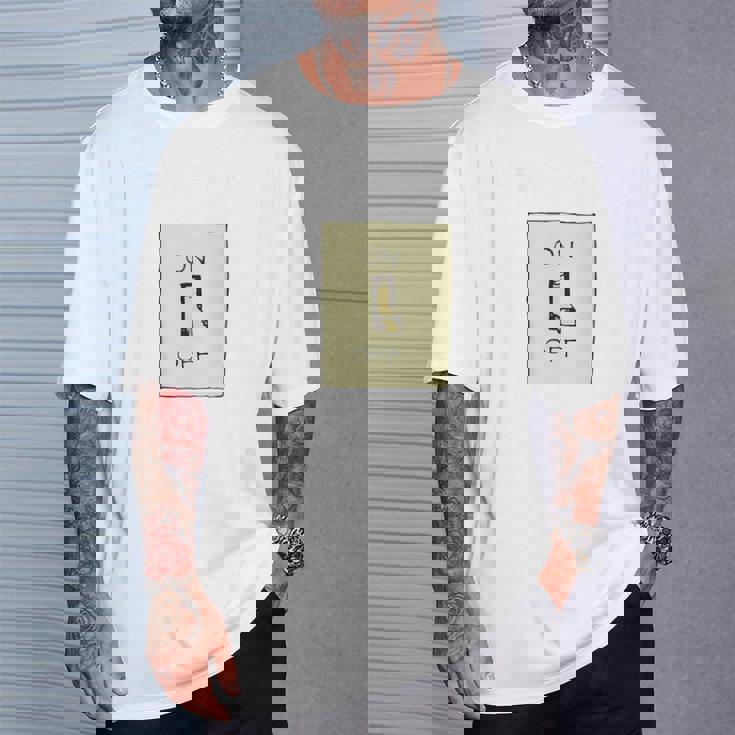 やる気スイッチ Off やる気スイッチ故障中 スイッチ おもしろ バックプリント 後ろプリント Tシャツ 彼への贈り物