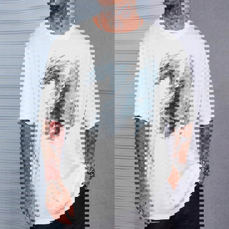 アイスドラゴン グラフィック 神話アート アイスドラゴン Tシャツ 彼への贈り物