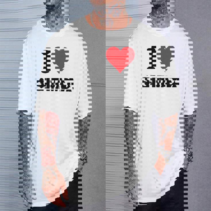 アイハート 島田 Japan Love 日本土産 Tシャツ 彼への贈り物