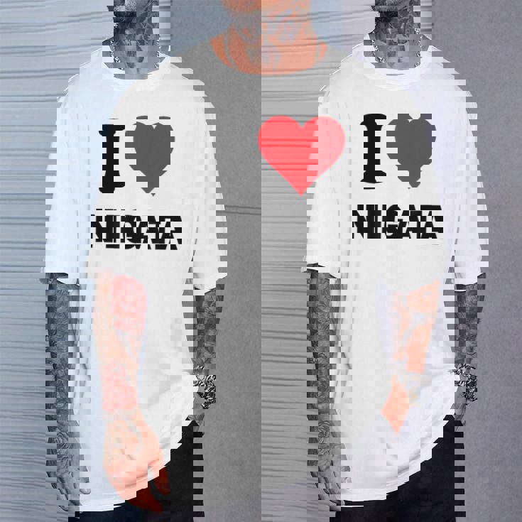 アイハート 新潟 日本 愛 日本土産 Tシャツ 彼への贈り物