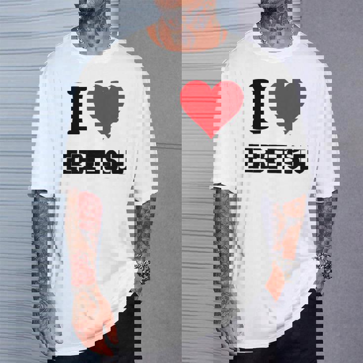 アイハート 江別 Japan Love 日本土産 Tシャツ 彼への贈り物