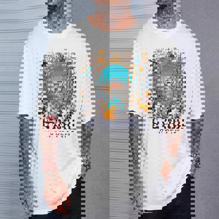 イスタンブール、トルコ 猫の街 Istanbul Turkey City Of Cats Tシャツ 彼への贈り物