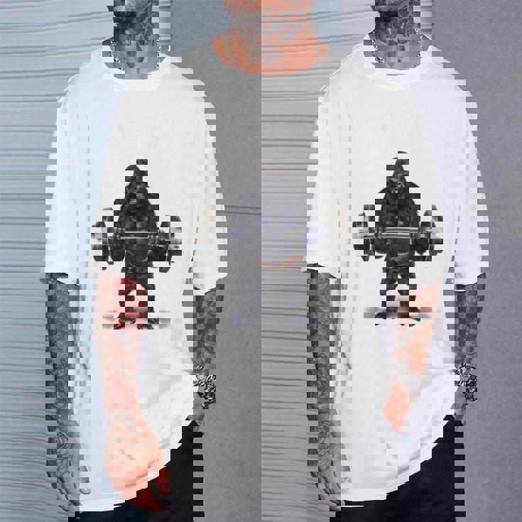 ウェイトリフティング 筋トレ バーベル やる気がないなら家に帰れ ゴリラ Tシャツ 彼への贈り物