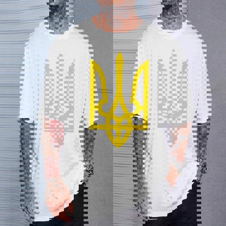 ウクライナ大統領ヴォロディミル・ゼレンスキー ウクライナエンブレム Tシャツ 彼への贈り物