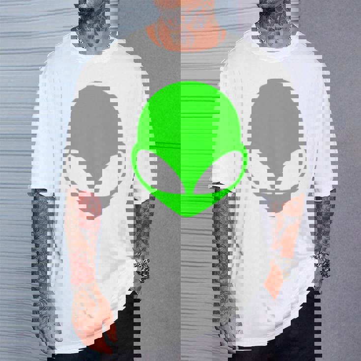 エイリアンヘッド グリーンフェイス ファニービリーブ Ufo ヒューマンコスチューム Edm 長袖tシャツ Tシャツ 彼への贈り物