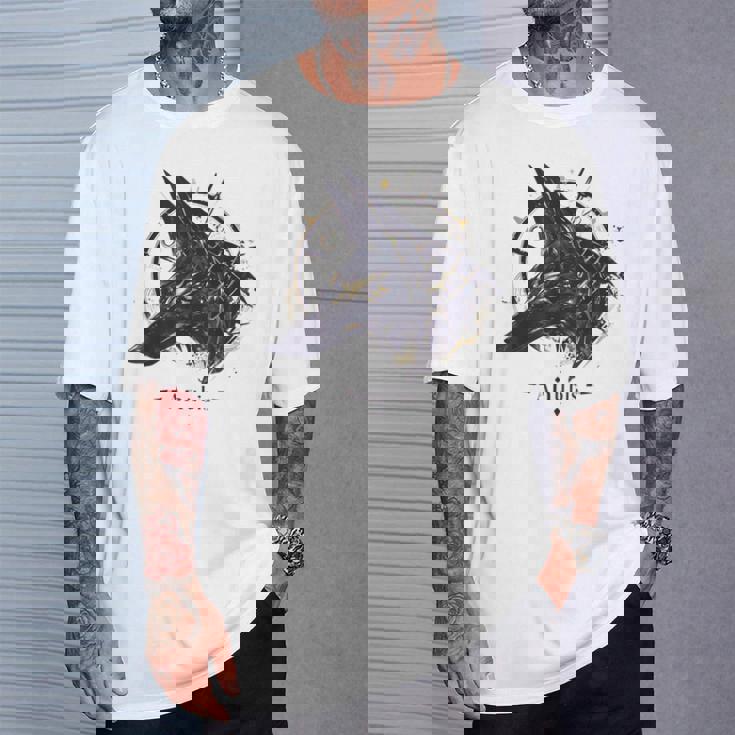 エジプト古代-面白いクールな神々 エジプトアヌビス Tシャツ 彼への贈り物