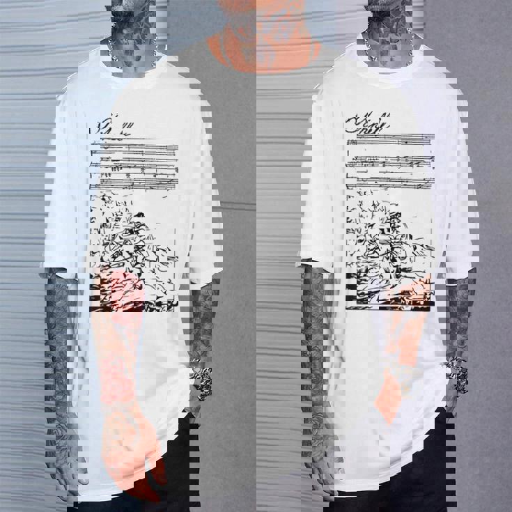 エルケーニッヒ・ゲーテの詩シューベルトの歌 Tシャツ 彼への贈り物