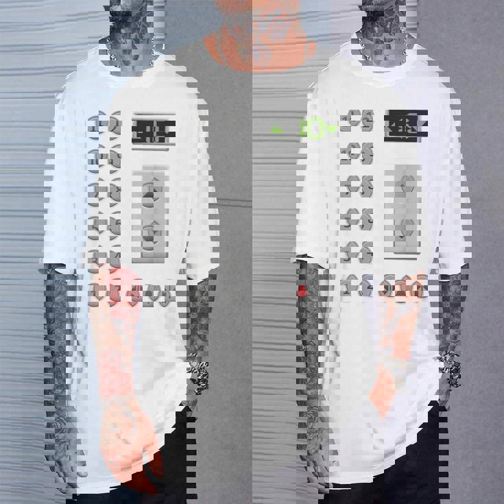 エレベーターボタン おもしろエレベーター Tシャツ 彼への贈り物