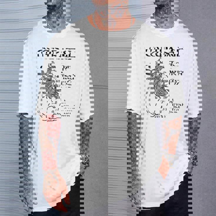 オズの魔法使い カウボーイライオン 勇気 Tシャツ 彼への贈り物