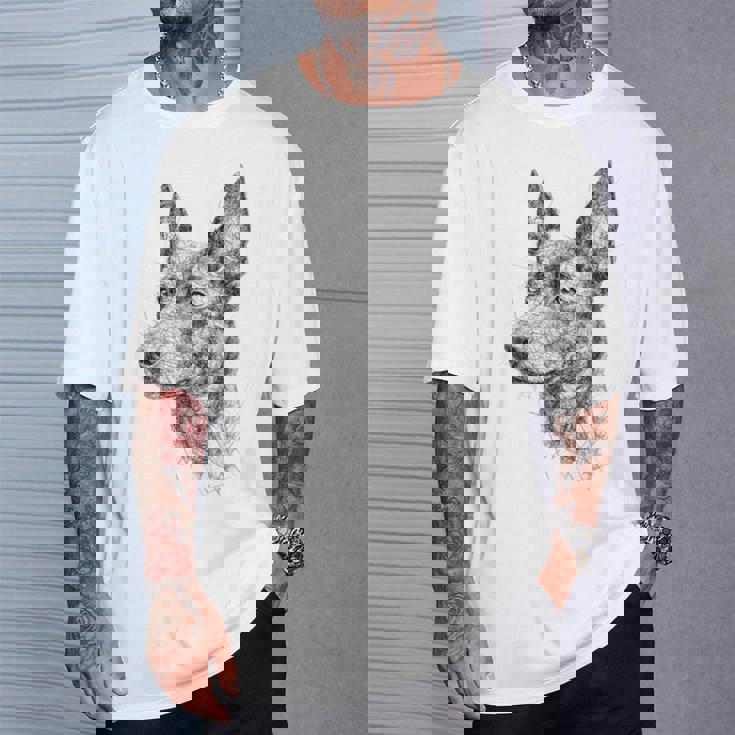 オーストラリアンケルピー 犬 モチーフ ペット アートワーク オーストラリアンケルピー Tシャツ 彼への贈り物