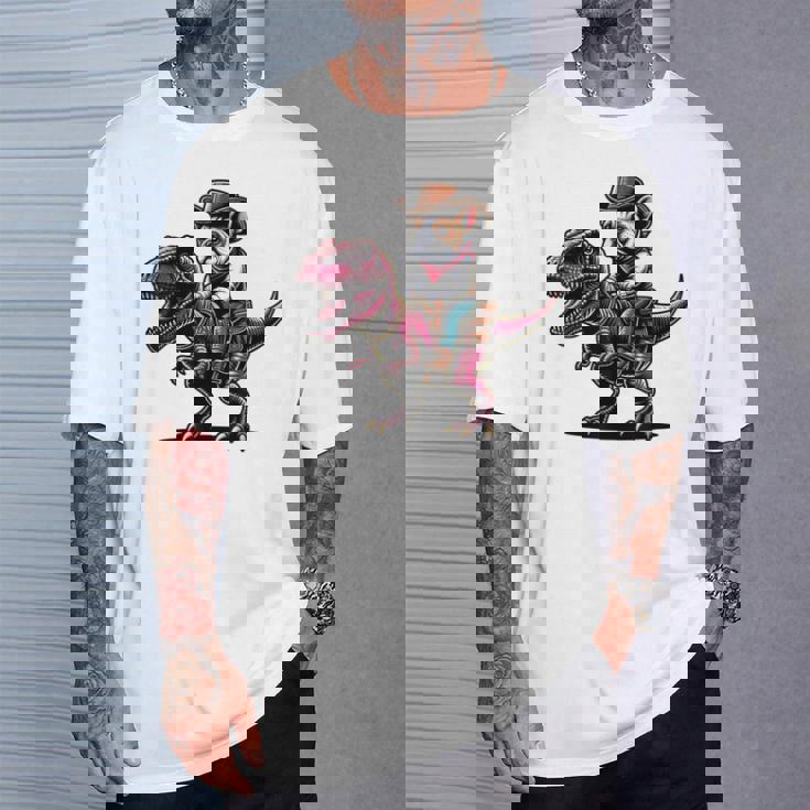 カウボーイ フレンチブルドッグ ライディング A ティラックス かわいいフレンチー Tシャツ 彼への贈り物