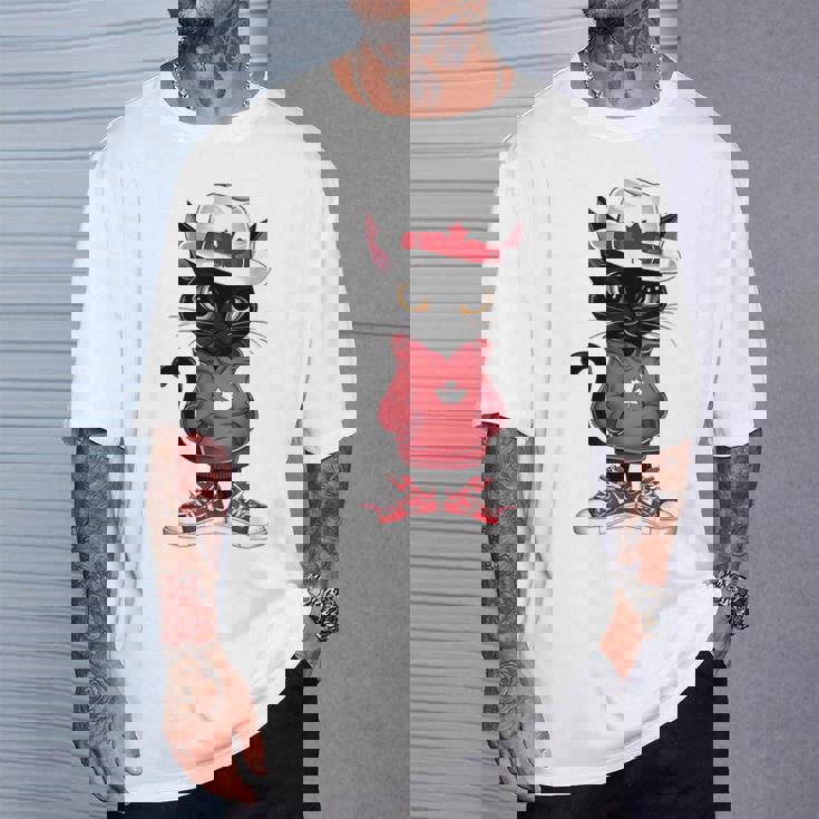 カナダデー 面白い クール 黒猫 カナダ国旗 キッズ 女の子 男の子 Tシャツ 彼への贈り物