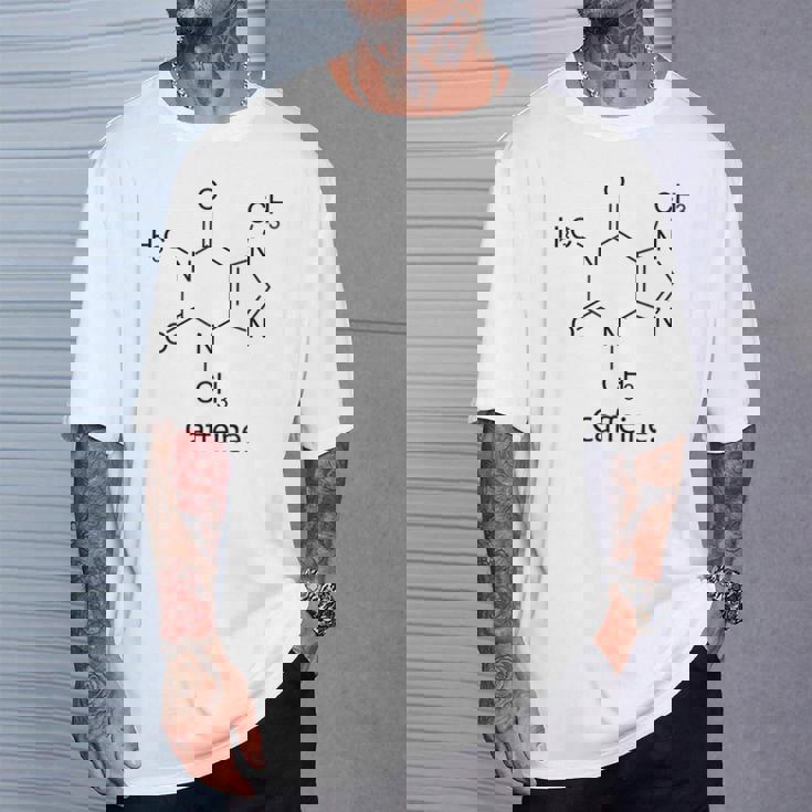 カフェインシャツ 化学構造 分子化学 コーヒー Tシャツ 彼への贈り物