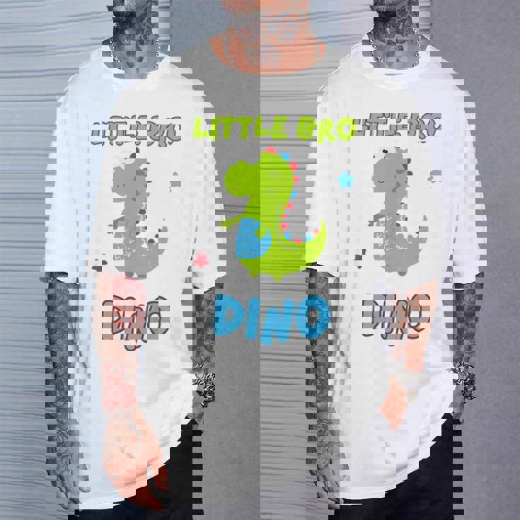 キッズ マッチング Little Bro Dino & Big Bro Dino Tシャツ 彼への贈り物