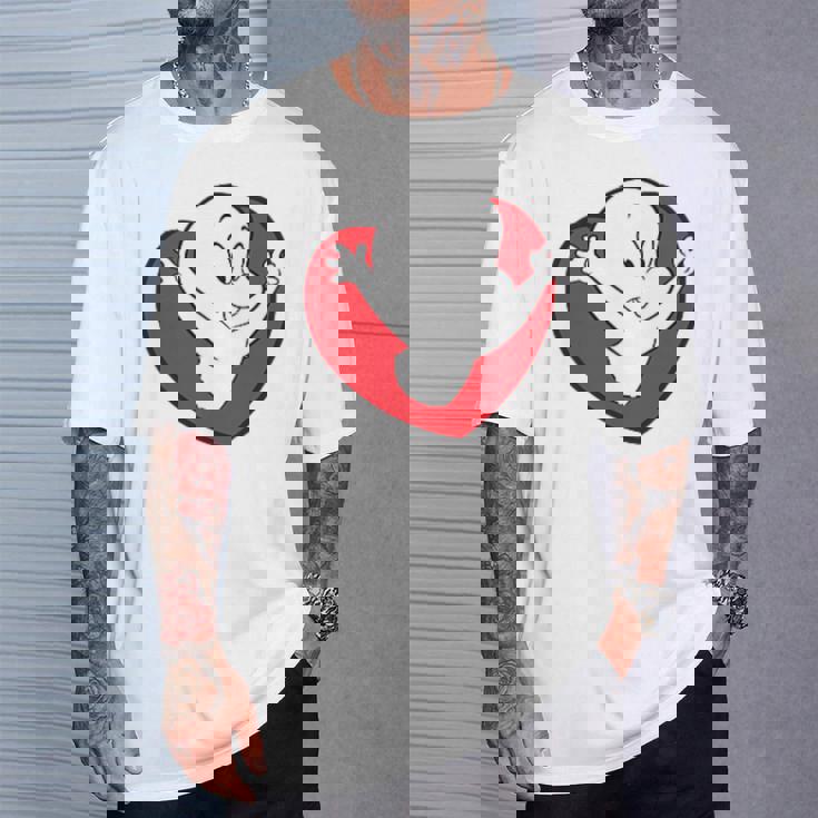 キャスパー・ザ・フレンドリー・ゴースト バレンタインデーのフロント&バック Tシャツ 彼への贈り物