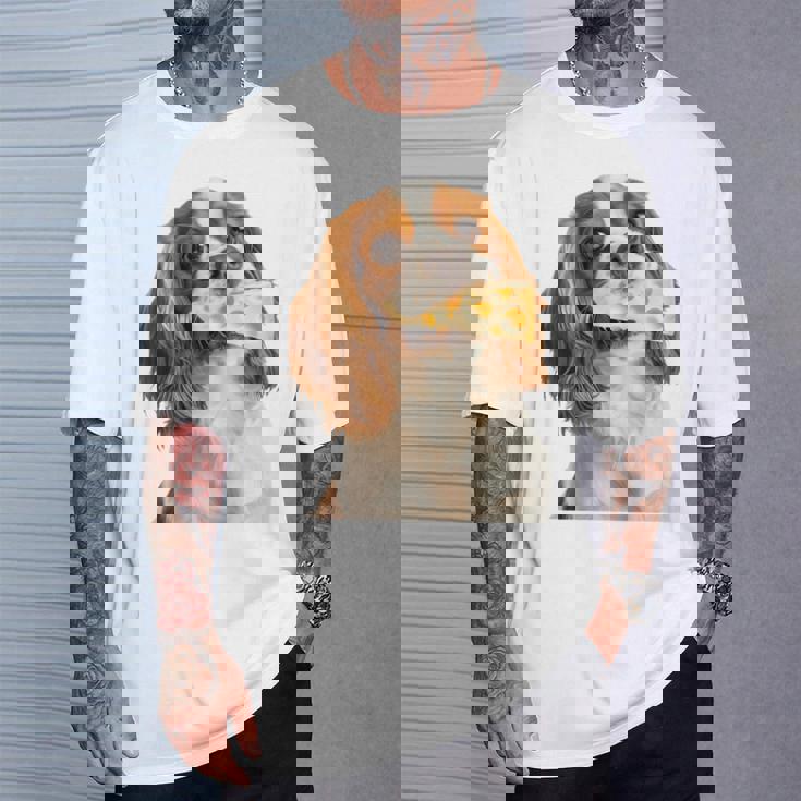 キャバリア・キング・チャールズ・スパニエル・チーズ・ドッグキャバリアー 長袖tシャツ Tシャツ 彼への贈り物