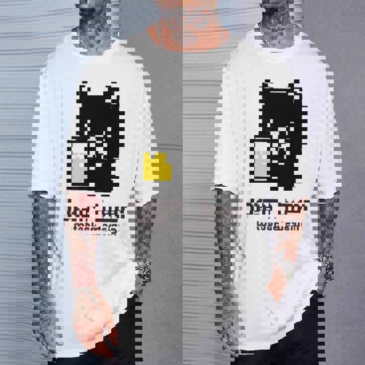 クマ ビール ドット絵 かわいい レトロ Tシャツ 彼への贈り物