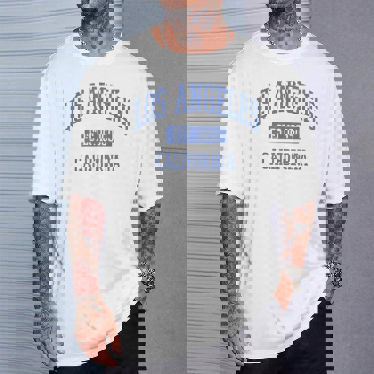 クラシック ロサンゼルス カリフォルニアブルー Tシャツ 彼への贈り物