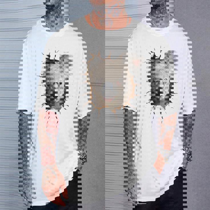 コアラ アニマル柄 動物園 ポートレート イラスト かわいい コアラ Tシャツ 彼への贈り物