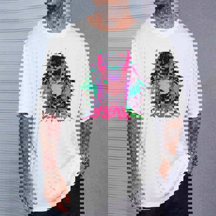 ゴシック アニメ 鬼 わいふ かわいい 日本 漫画 ヴェーパーウェア レトロ 長袖tシャツ Tシャツ 彼への贈り物