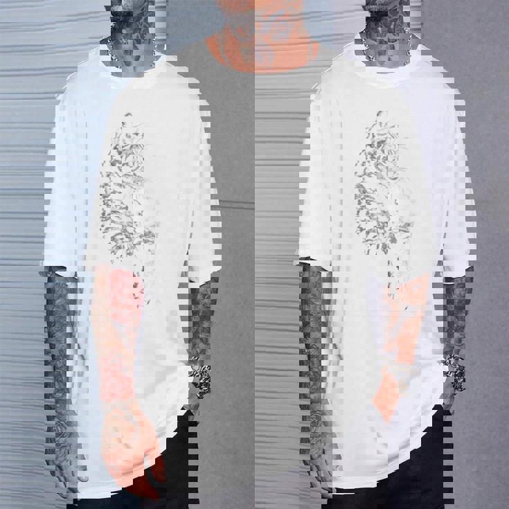 サックスを奏でる猫 ヴィンテージ ジャズ ミュージシャン サクソフォニスト 長袖tシャツ Tシャツ 彼への贈り物