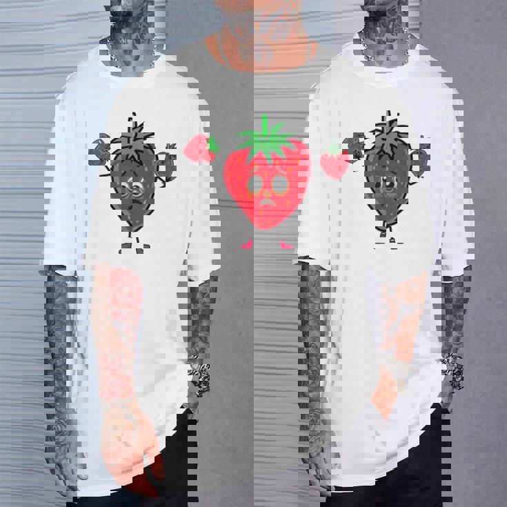 サマータイム いちご いちご 果実 果実 ガーデン Tシャツ 彼への贈り物