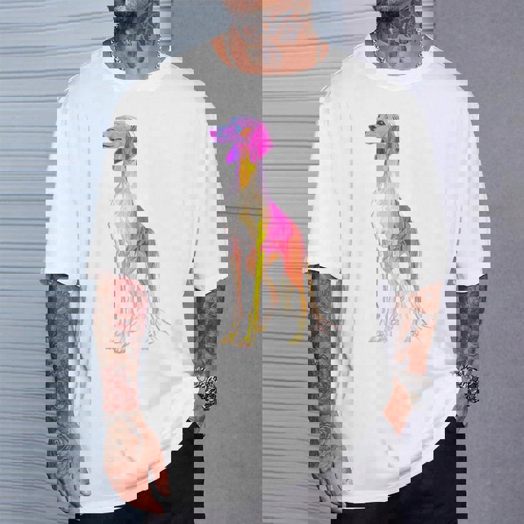 サルーキ 犬 モチーフ ペット 作品 サルーキ Tシャツ 彼への贈り物