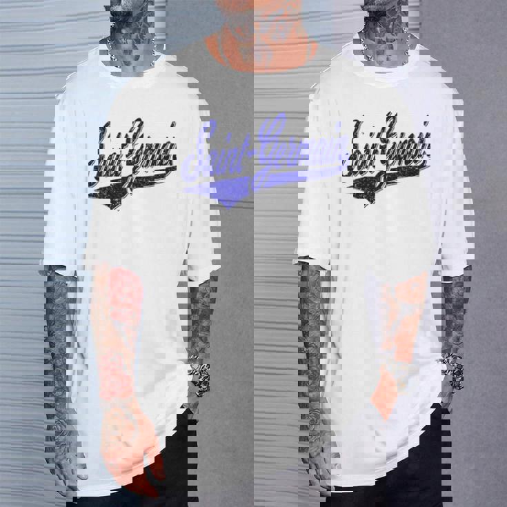 サンジェルマン バーシティ スクリプト クラシック スポーツ ジャージ Tシャツ 彼への贈り物