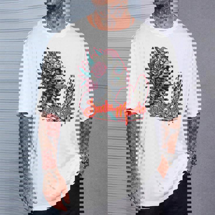 サンタ・ムエルテ カトリーナ カラベラ 長袖tシャツ Tシャツ 彼への贈り物