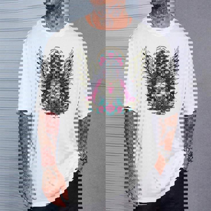 サンタ・ムエルテ 長袖tシャツ Tシャツ 彼への贈り物