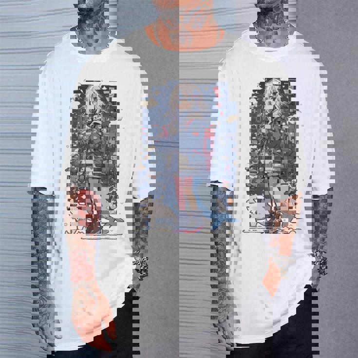 シャーク ワイフ 東京 アニメ ワイフ 女の子 かわいい カワイイ 漫画 レトロ 長袖tシャツ Tシャツ 彼への贈り物