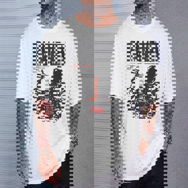 ストリートウェア ラーメン カワイイ オタク マンガ アニメ バックプリント モダン Tシャツ 彼への贈り物