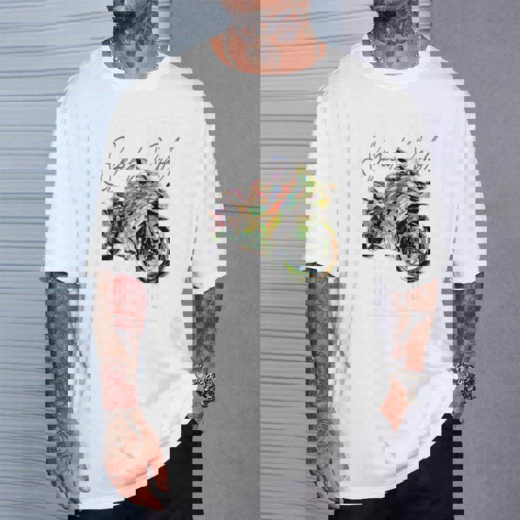 スーパースポーツ バイク レーシング バイク レーシング バックプリント バイク Tシャツ 彼への贈り物