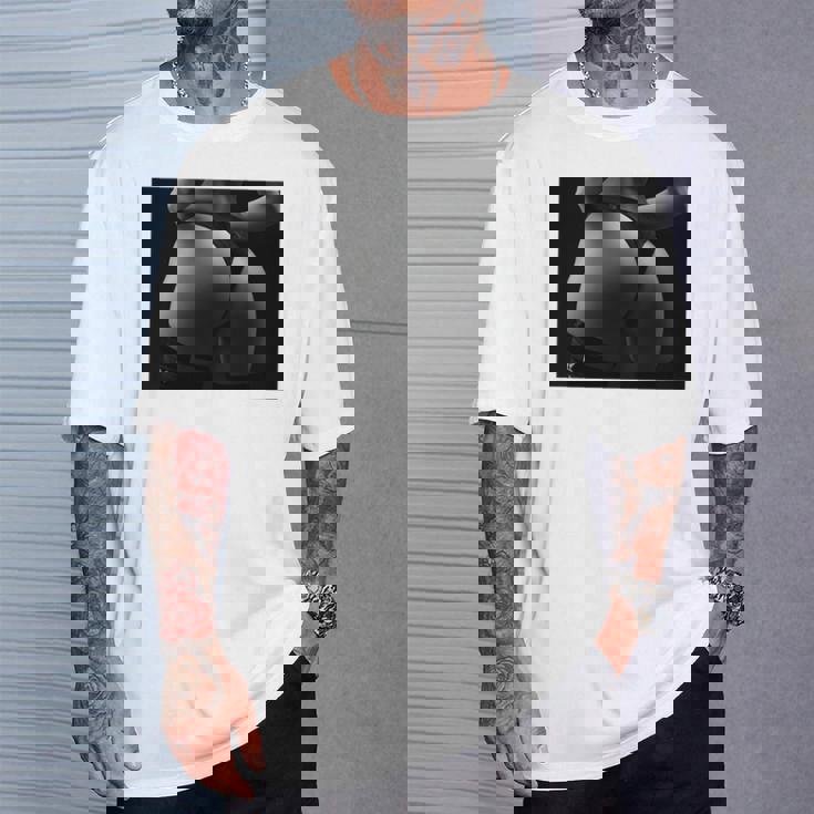 セクシー ブラック ホワイト 写真 美しいお尻 Tバック 長袖tシャツ Tシャツ 彼への贈り物