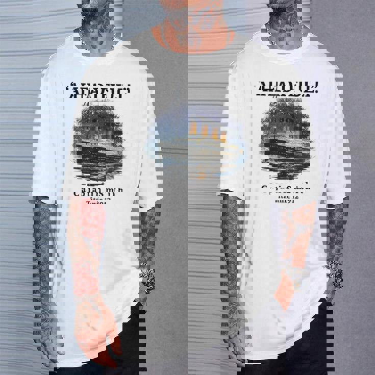 タイタニック・アヘッド フルクルーズ船 キャプテン・スミス 1912 タイタニック Tシャツ 彼への贈り物