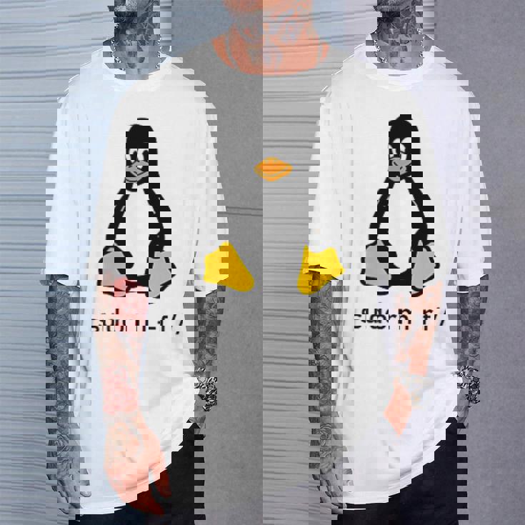 タックスlinuxペンギン-Sudorm-Rfコンピューターサイエンスコンピューター Tux Linux Tシャツ 彼への贈り物