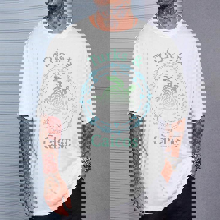 タークス・カイコス島 シャツ ヴィンテージ トライバル カメ 長袖tシャツ Tシャツ 彼への贈り物