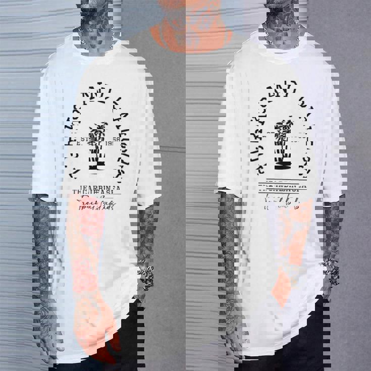 タークス・カイコス諸島カリブ海諸島旅行 長袖tシャツ Tシャツ 彼への贈り物