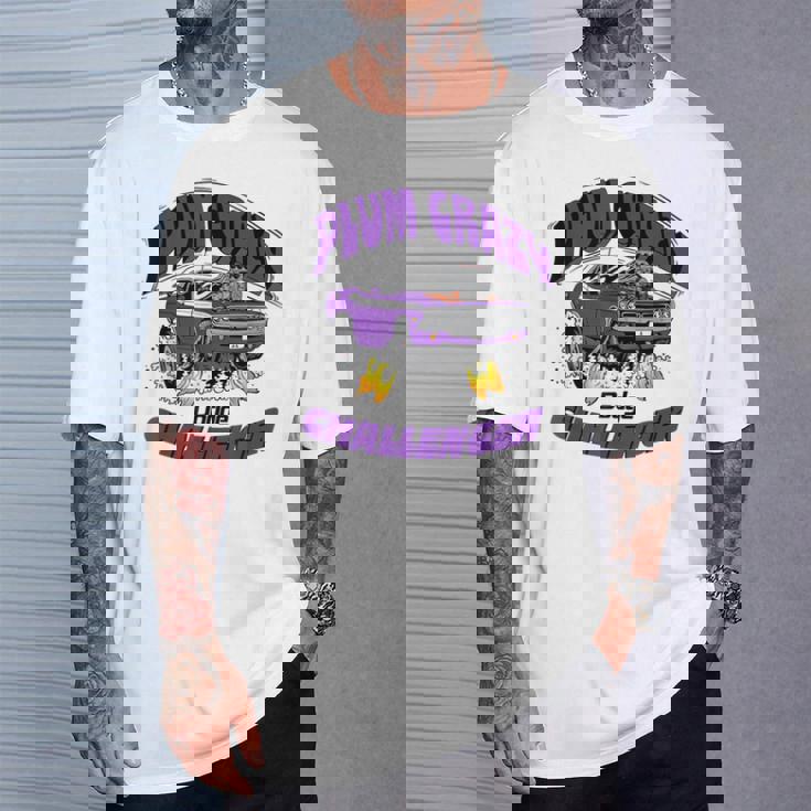 ダッジ チャレンジャー プラム クレイジー ラストコール Tシャツ 彼への贈り物