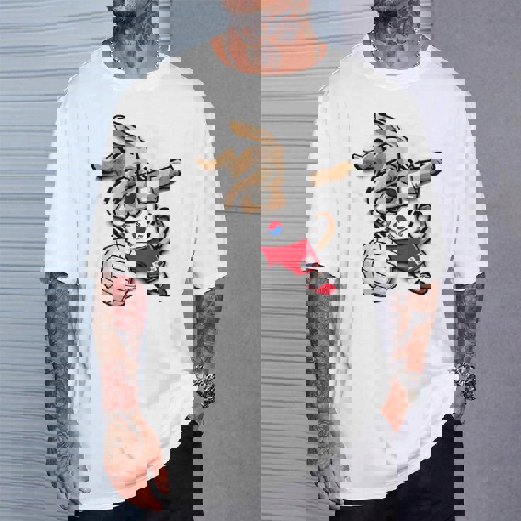 ダビング犬 韓国 バレーボール ラバー ジャージ 韓国国旗 Tシャツ 彼への贈り物