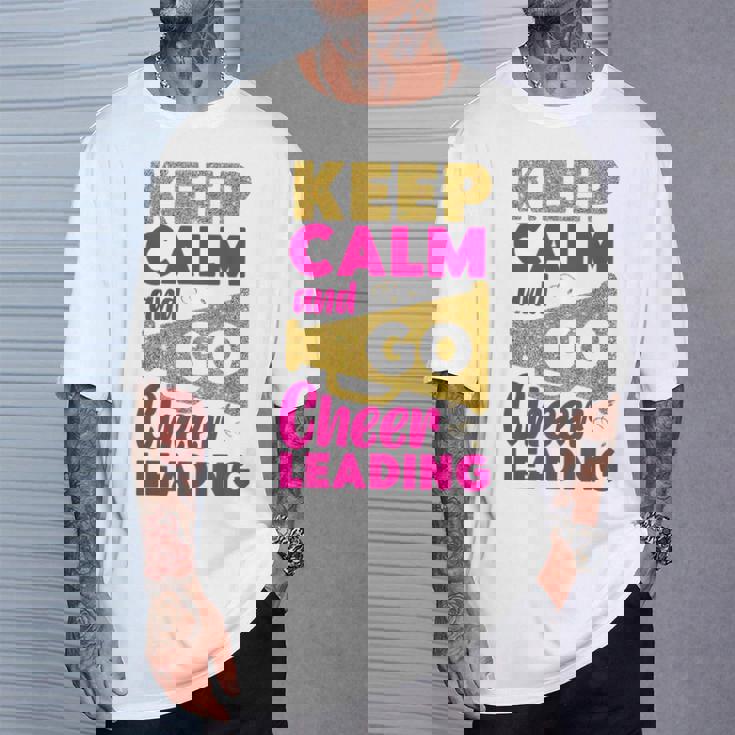 チア チアリーディング Keep Calm And Go チアリーディング Tシャツ 彼への贈り物