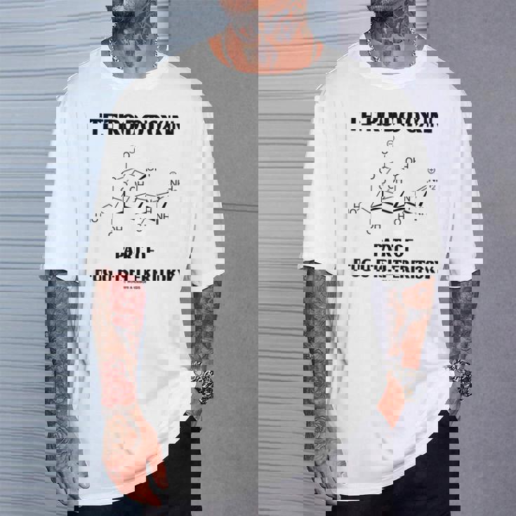 テトロドトキシン フグフィッシュテリトリー化学構造の一部 Tシャツ 彼への贈り物