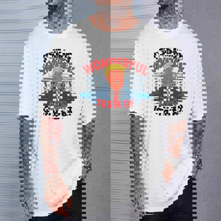 トランプ 今年一番素晴らしい用語 クリスマス 長袖tシャツ Tシャツ 彼への贈り物