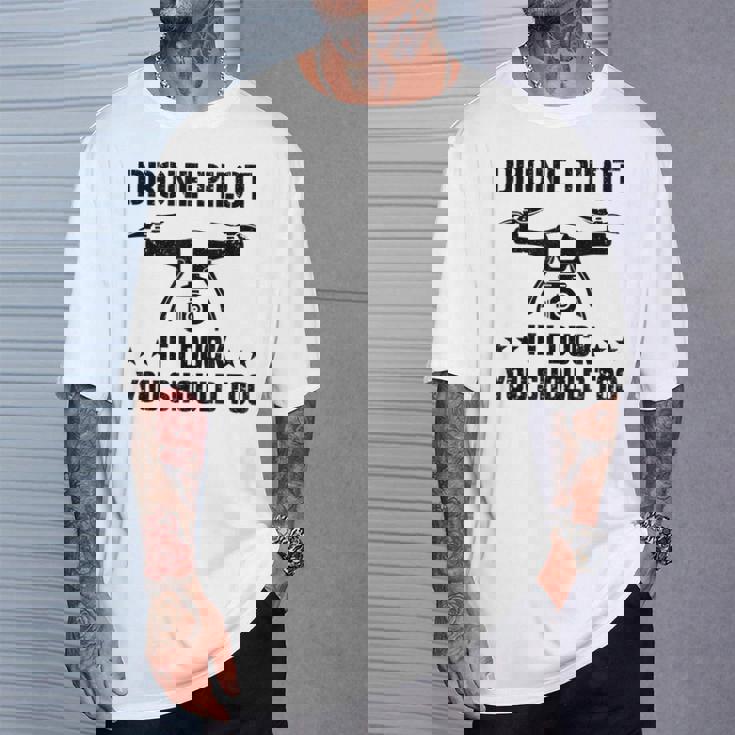 ドローン パイロット If I Duck Youhould Too ドローン フライングドローン Rc Tシャツ 彼への贈り物