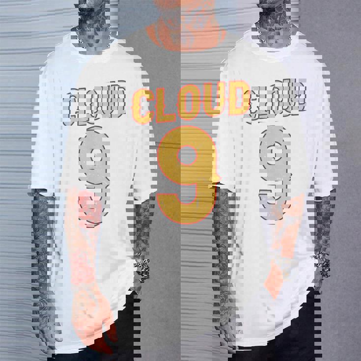 ナイス イエロー オレンジ クラウド 9 コスチューム 男女兼用 長袖tシャツ Tシャツ 彼への贈り物