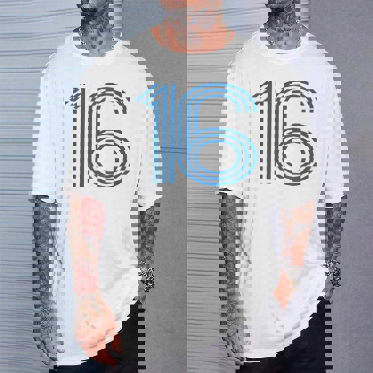 ナンバー16シャツ レトロユニフォーム ヨーロッパスタイル バックプリントジャージ Tシャツ 彼への贈り物