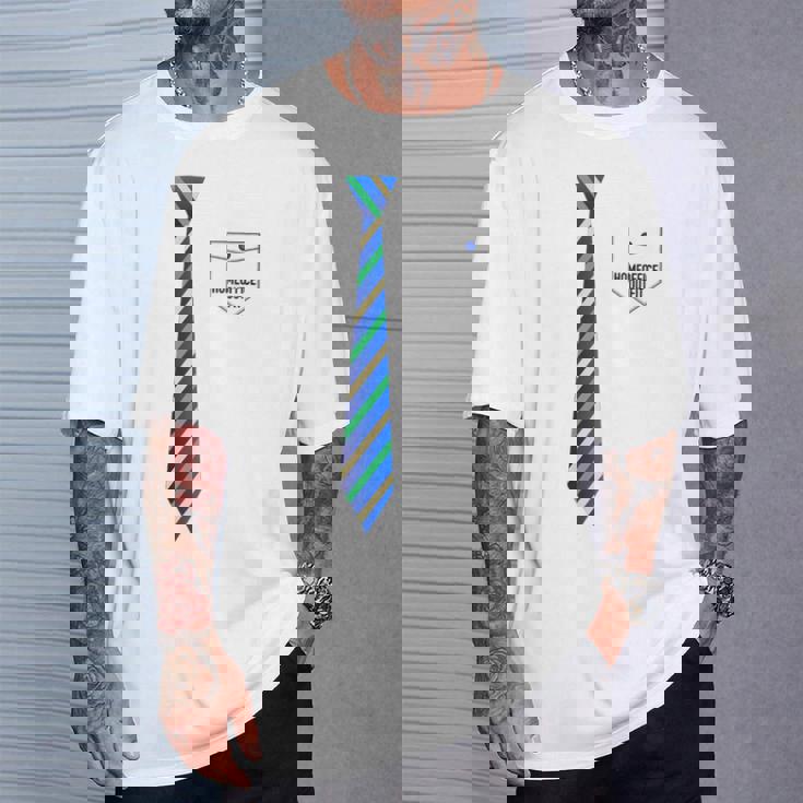 ネクタイで在宅ワーク ホームオフィス・アウトフィット Homeoffice Outfit Tシャツ 彼への贈り物