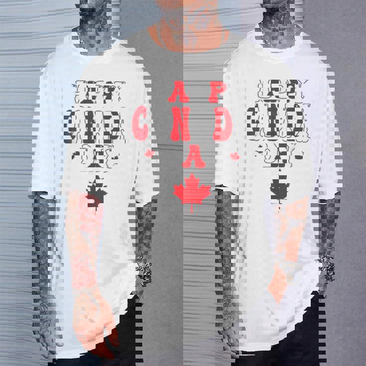 ハッピーカナダデー カナダメープル カナダの女性 メンズ キッズ Tシャツ 彼への贈り物