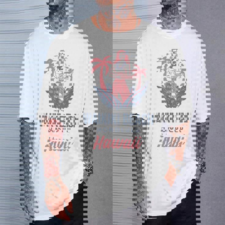 ハワイホノルルのワイキキビーチ Tシャツ 彼への贈り物